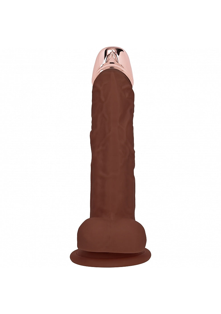 REALROCK WIRELESS RECHARGEABLE METALHEAD REGULAR STRAIGHT W/BALLS BROWN