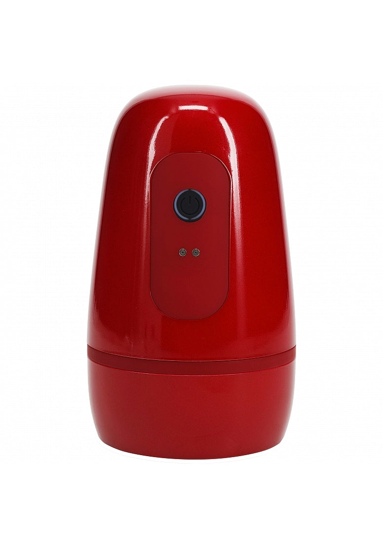 PUMPED VIBROBATOR MASTURBATOR SUCTION METALLIC RED