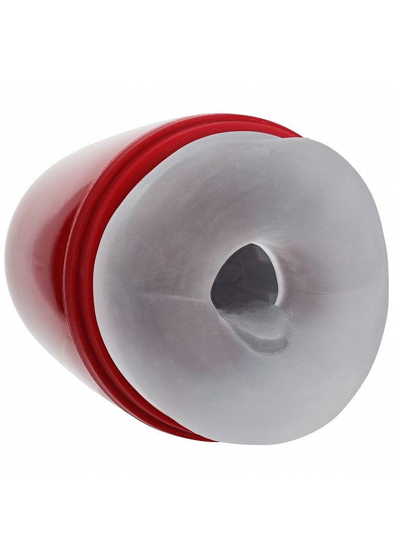 PUMPED VIBROBATOR MASTURBATOR SUCTION METALLIC RED