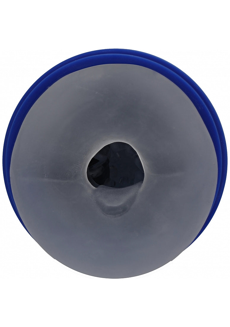 PUMPED VIBROBATOR MASTURBATOR SUCTION METALLIC BLUE