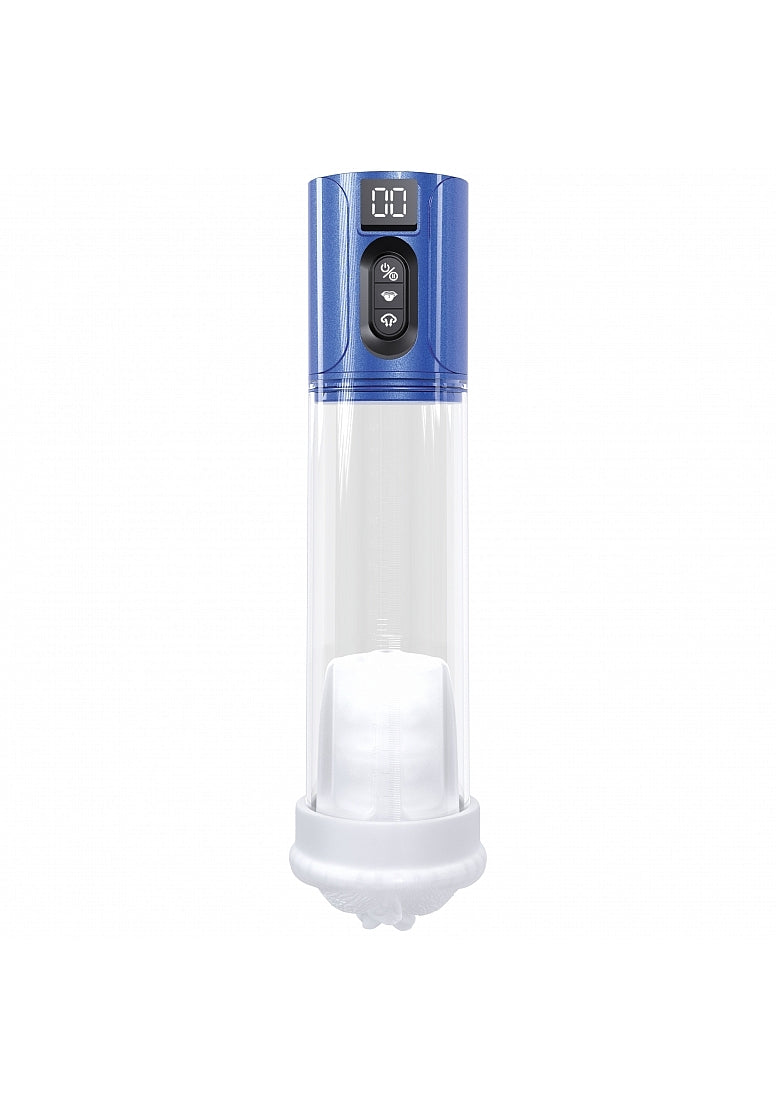 PUMPED HYPERLIFT MASTURBATOR SUCTION METALLIC BLUE