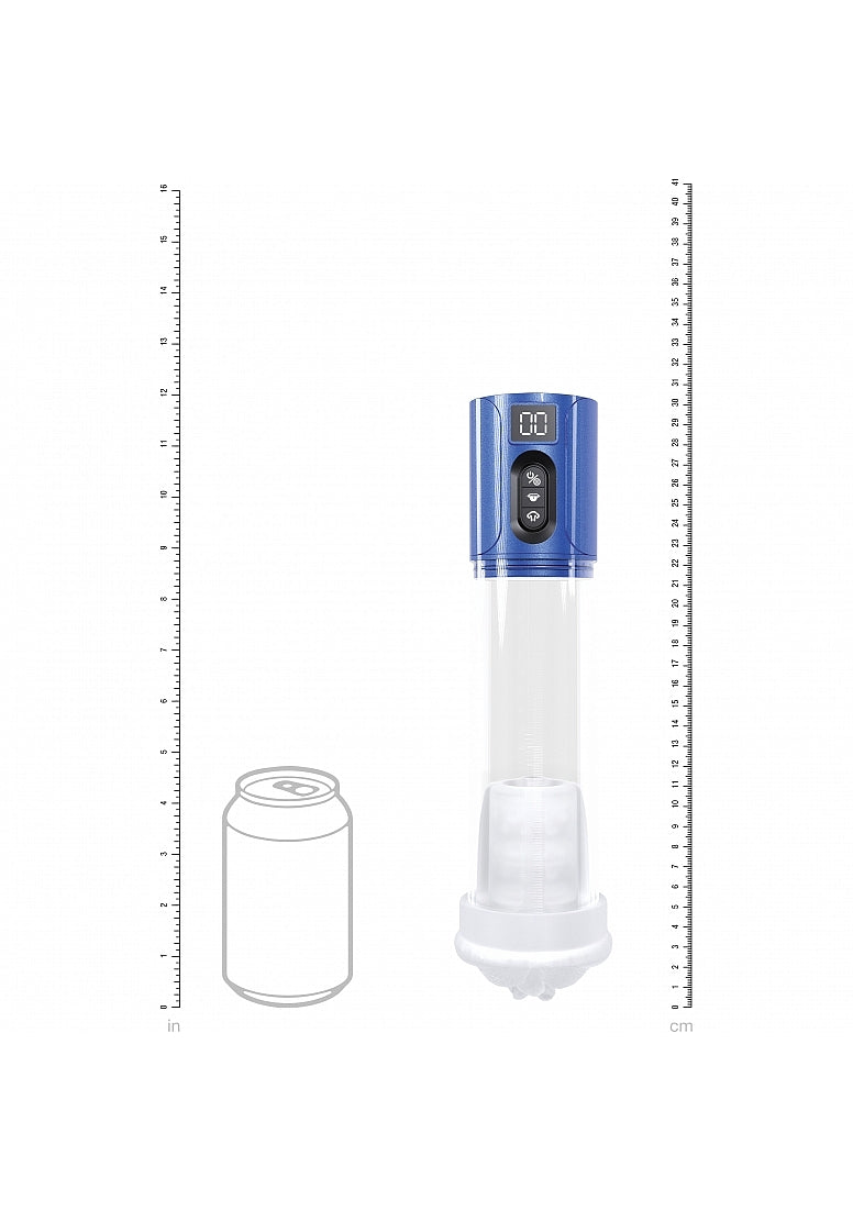 PUMPED HYPERLIFT MASTURBATOR SUCTION METALLIC BLUE