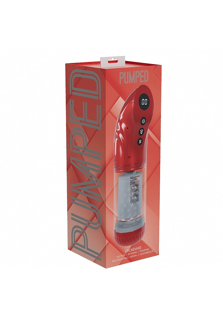 PUMPED STROKEMATE MASTURBATOR SUCTION ROTATION THRUSTING