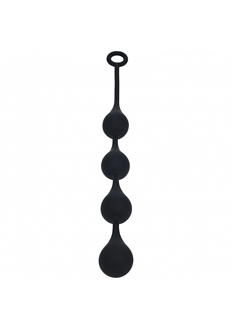 LEVELZ WATERDROP SILICONE ANAL BALLS XL 50MM BLACK