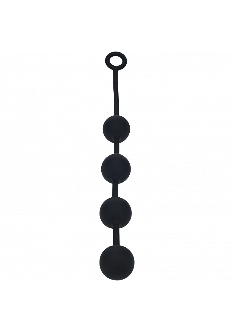 LEVELZ ROUND SILICONE ANAL BALLS XL 50MM BLACK
