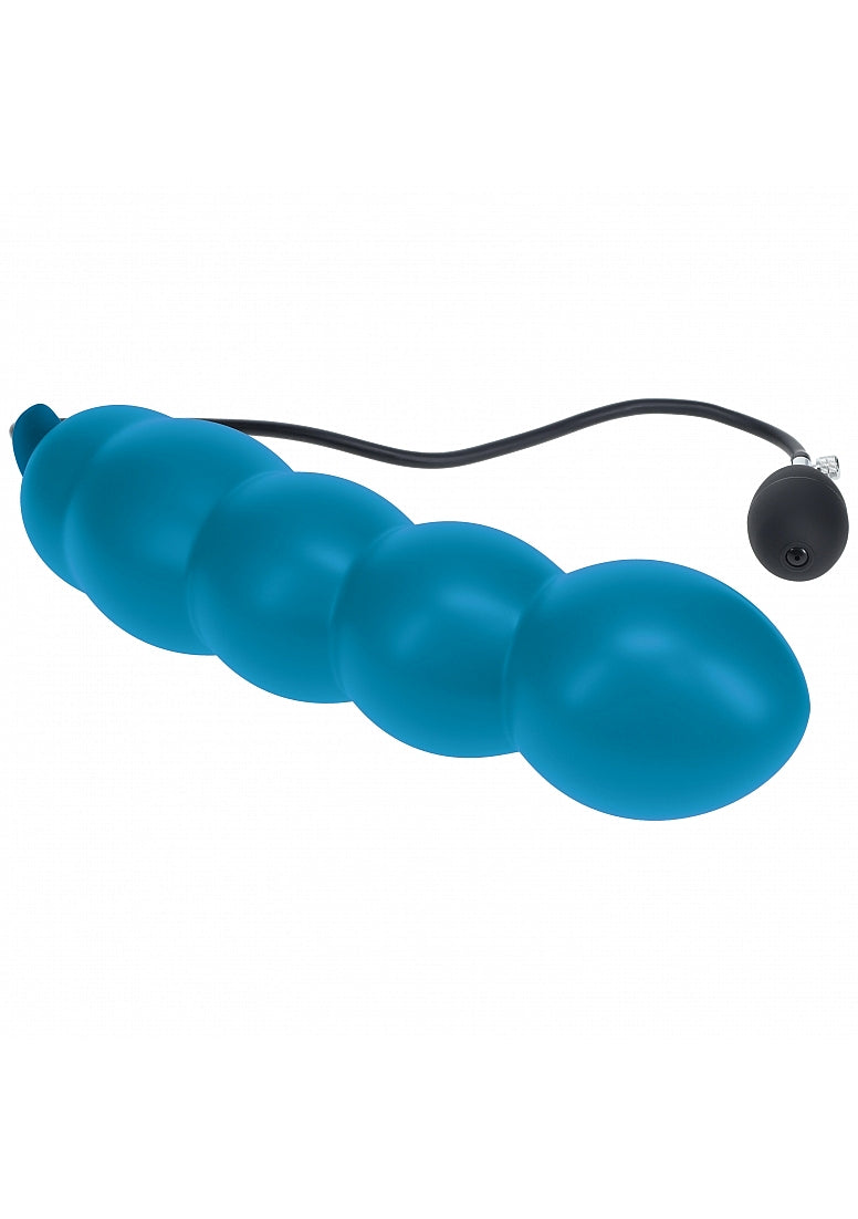 LEVELZ BEADED INFLATABLE SILICONE ANAL PLUG TEAL