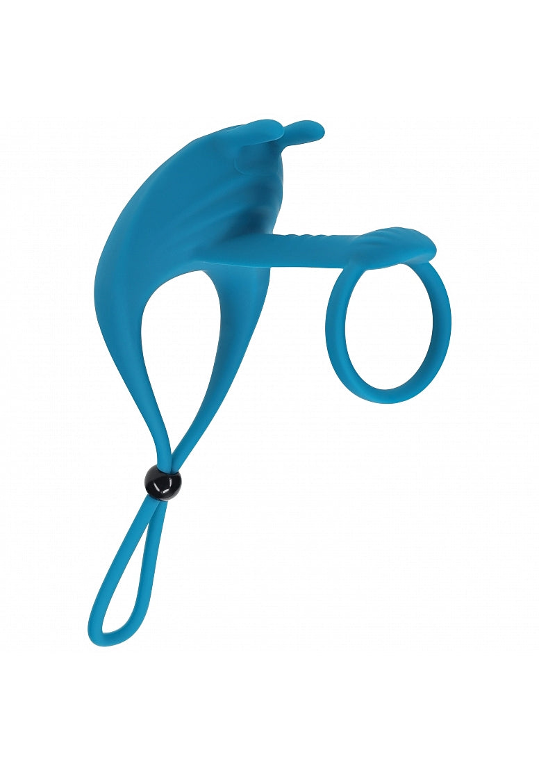 LEVELZ ADJUSTABLE BUNNY VIBRATING LASSO COCK RING TEAL