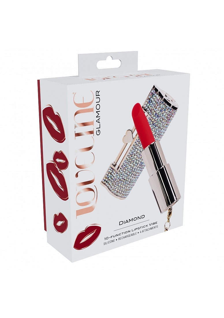 LOVELINE DIAMOND LIPSTICK VIBRATOR IRIDESCENT