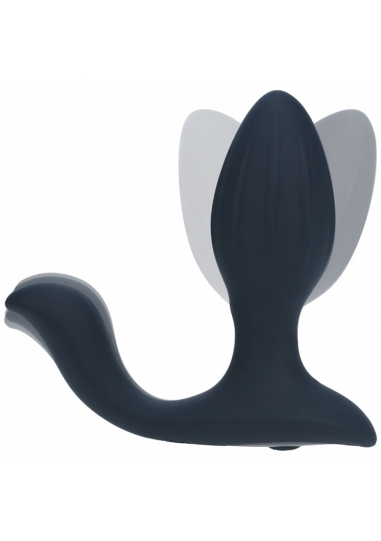 LEVELZ VIBRATING & ROTATING SILICONE ANAL PLUG BLACK