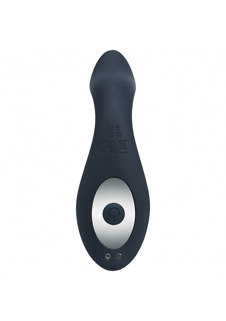 LEVELZ VIBRATING & ROTATING SILICONE ANAL PLUG BLACK