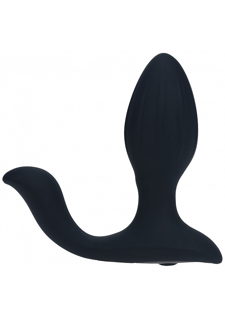 LEVELZ VIBRATING & ROTATING SILICONE ANAL PLUG BLACK