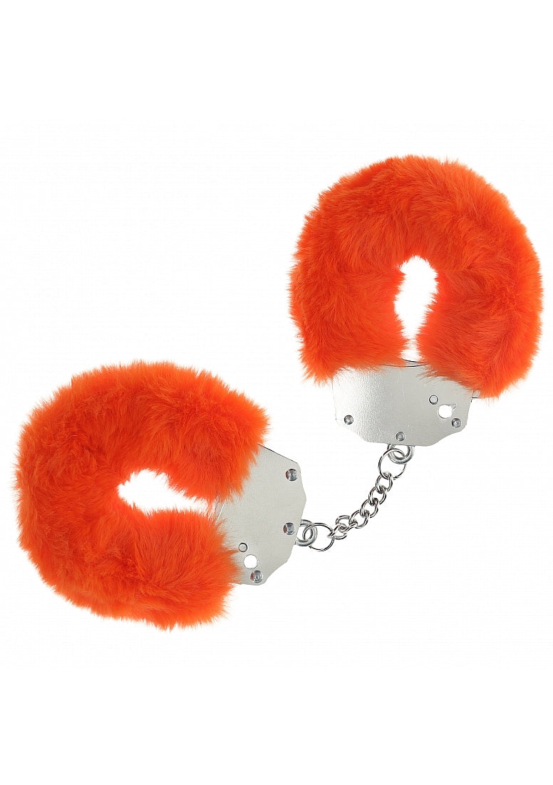 OUCH! HEAVY DUTY FLUFFY HANDCUFFS ORANGE