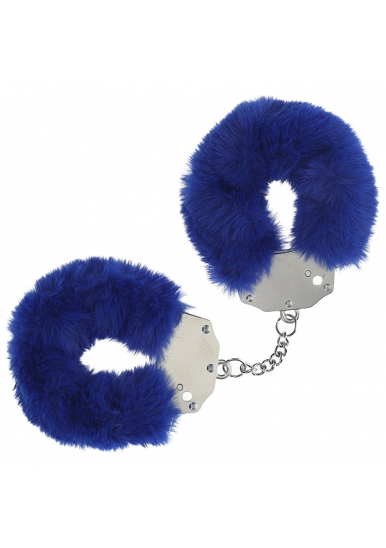 OUCH! HEAVY DUTY FLUFFY HANDCUFFS NAVY