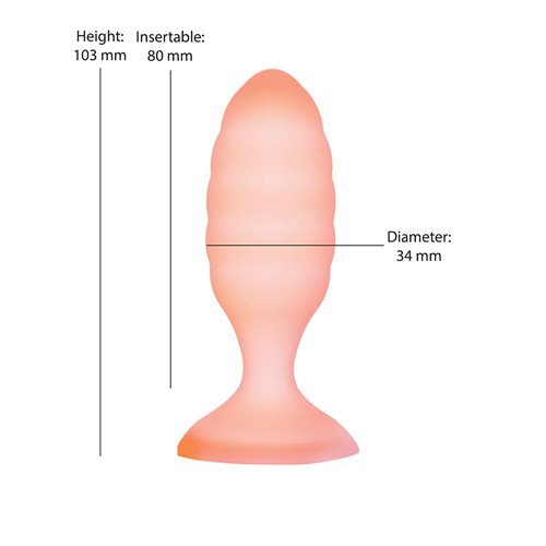 SOFTIES DUAL LAYER BUTT PLUG 4 BUTT PLUG 4 ORANGE