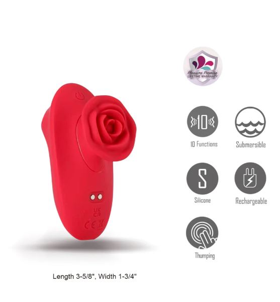 SOLA 10 FUNCTION SILICONE THUMPING MASSAGER RED