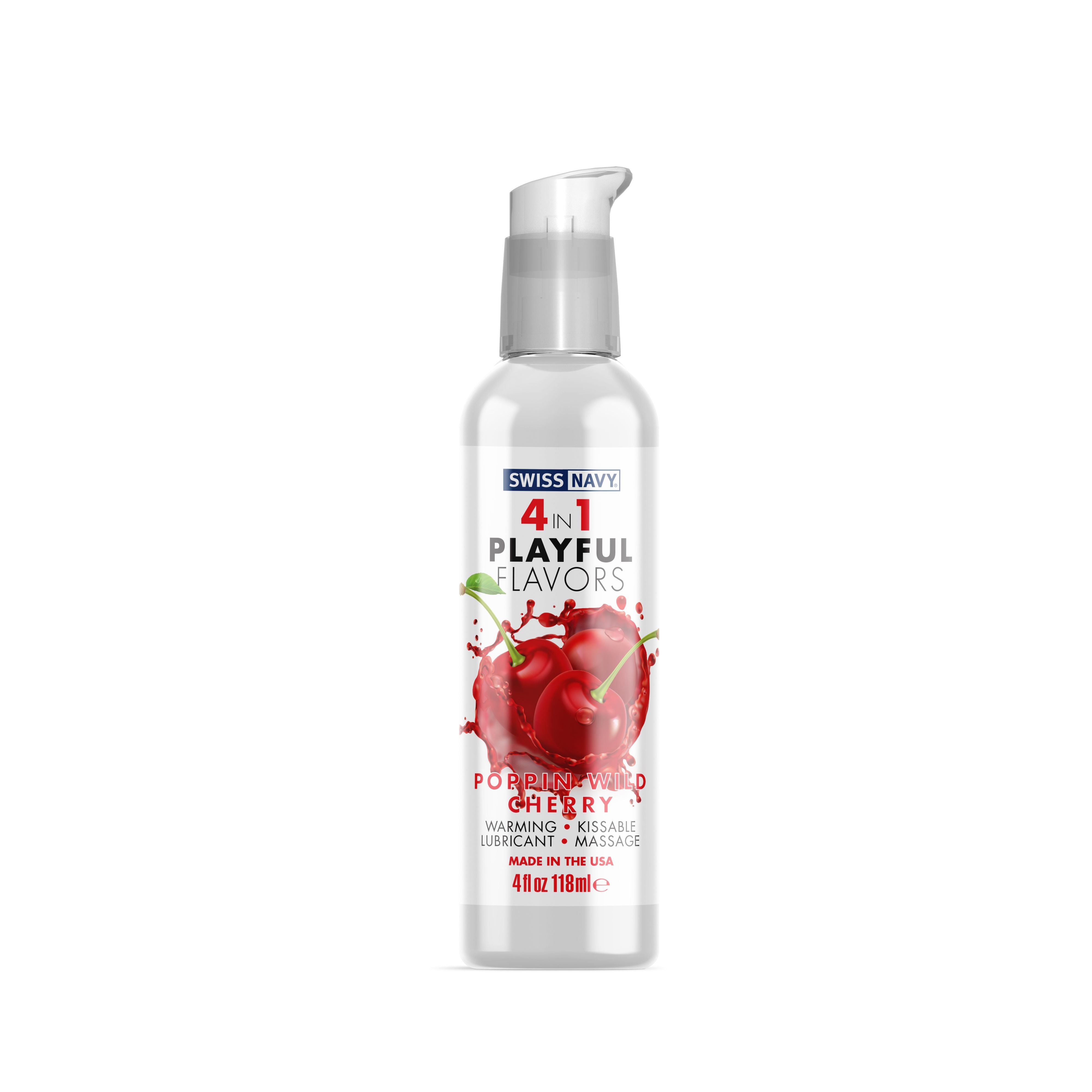 SWISS NAVY 4 IN 1 PLAYFUL FLAVORS POPPIN WILD CHERRY 4OZ