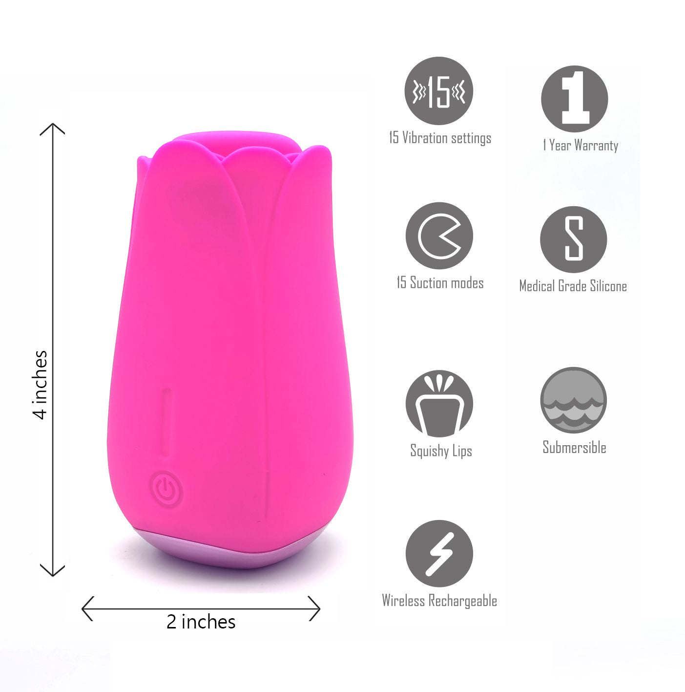 TULIP PRO SUCTION VIBE PINK RECHARGEABLE